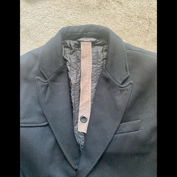 Mens Wool & rabbit fur coat - Picture 6 of 15